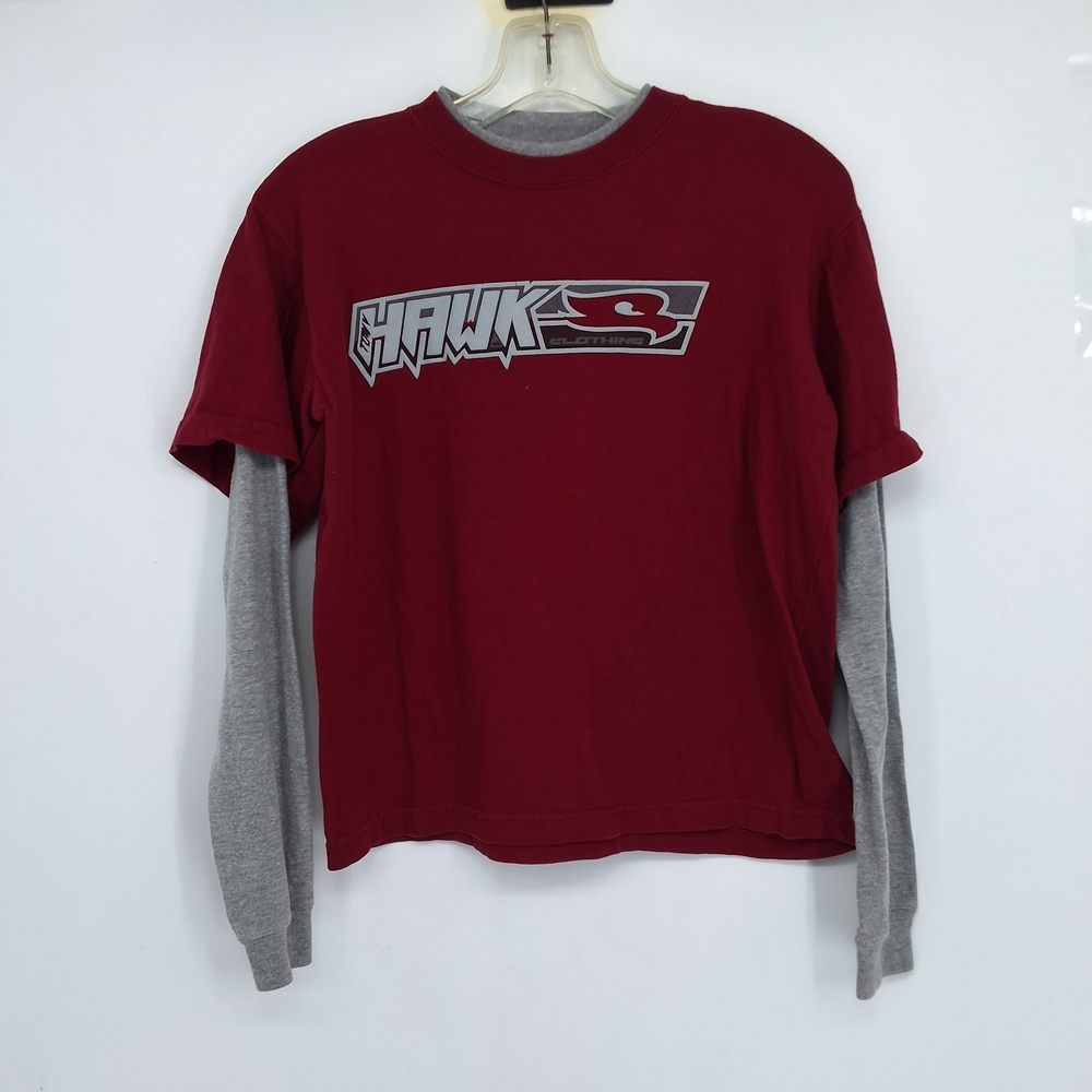 Tony Hawk Youth Large Red and Gray Long Sleeve Tee